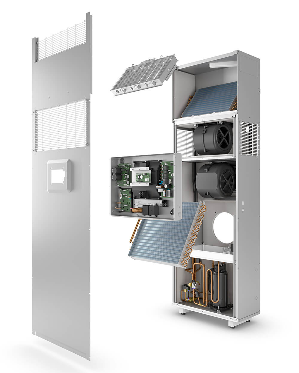 Iebūvējams kondicionieris Unico Vertical-NK EVAN 35HP R32 - iebūvējams sienā