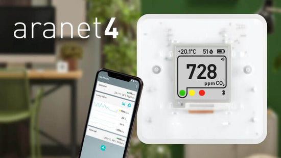 Aranet 4 Air quality sensor - CO2 , air temperature , humidity