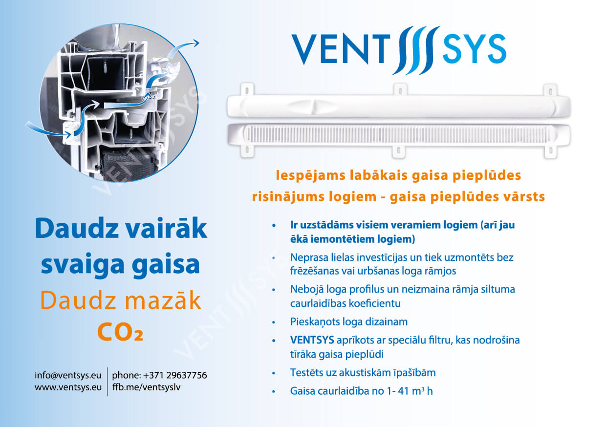 Ventsys gaisa pieplūdes vārsta apraksts