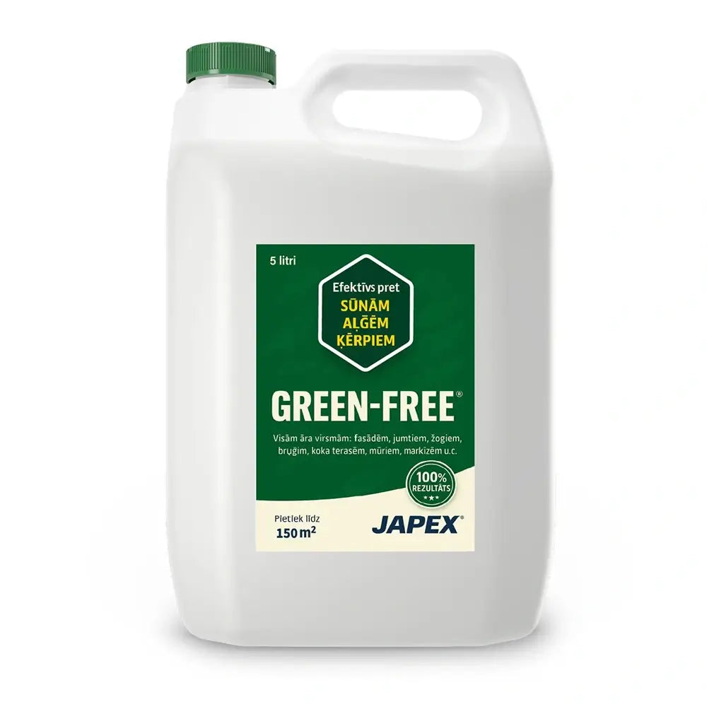 Japex Green-Free 5L līdzeklis pret sūnām, aļģēm un ķērpjiem