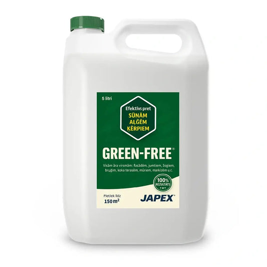 Japex Green-Free 5L līdzeklis pret sūnām, aļģēm un ķērpjiem