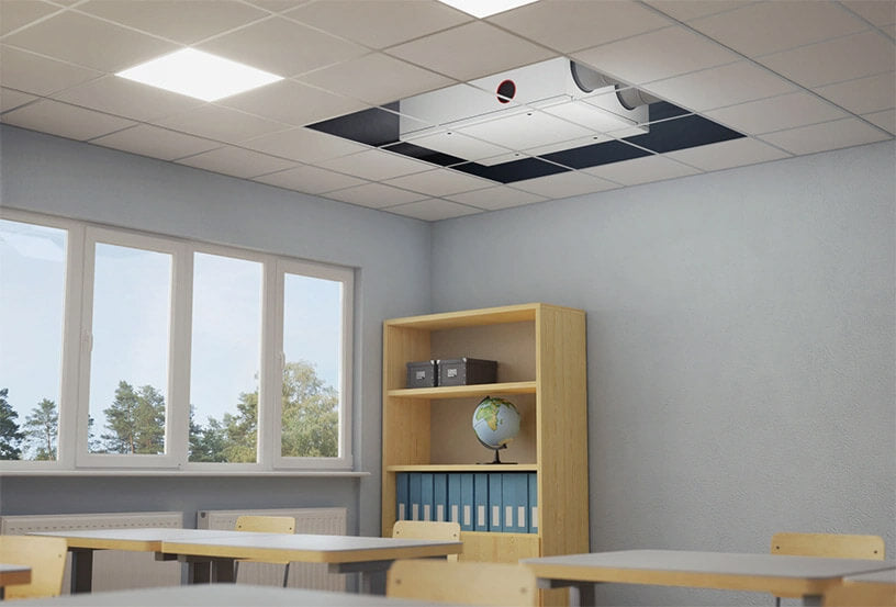 Centralizēts rekuperators Komfovent Domekt R 700 F ventilācija skolā