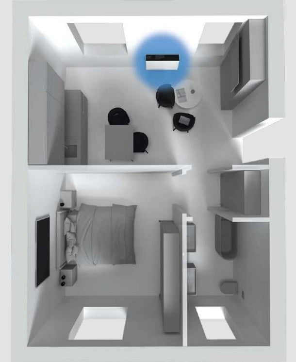 Heat recovery unit Valsir Ariosa DOT in one room