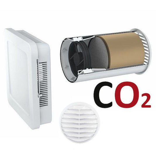 Rekuperators Siegenia Aerotube WRG smart - CO2 sensors