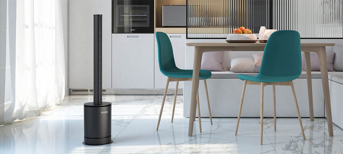 Air purifier / heater Olimpia Splendid Vertigo in livingroom