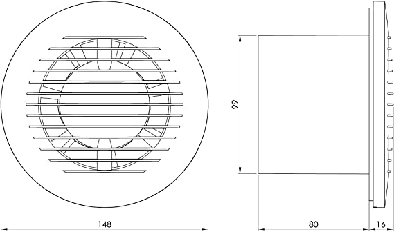 Europlast EA100 ventilator dimensions