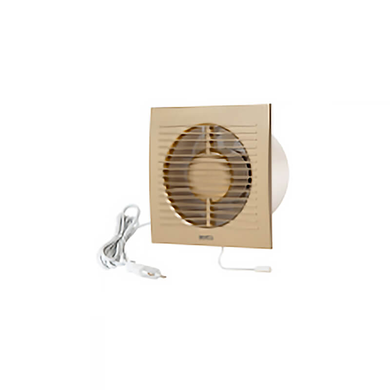 Europlast EE125WPG ventilator with pull-down switch gold for bathroom / toilet