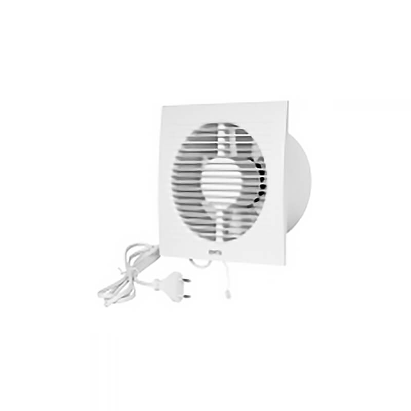 Europlast EE150WP ventilator with pull-down switch white for large bathroom