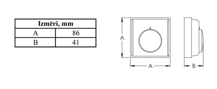 Europlast SPKT ventilator thermostat dimensions