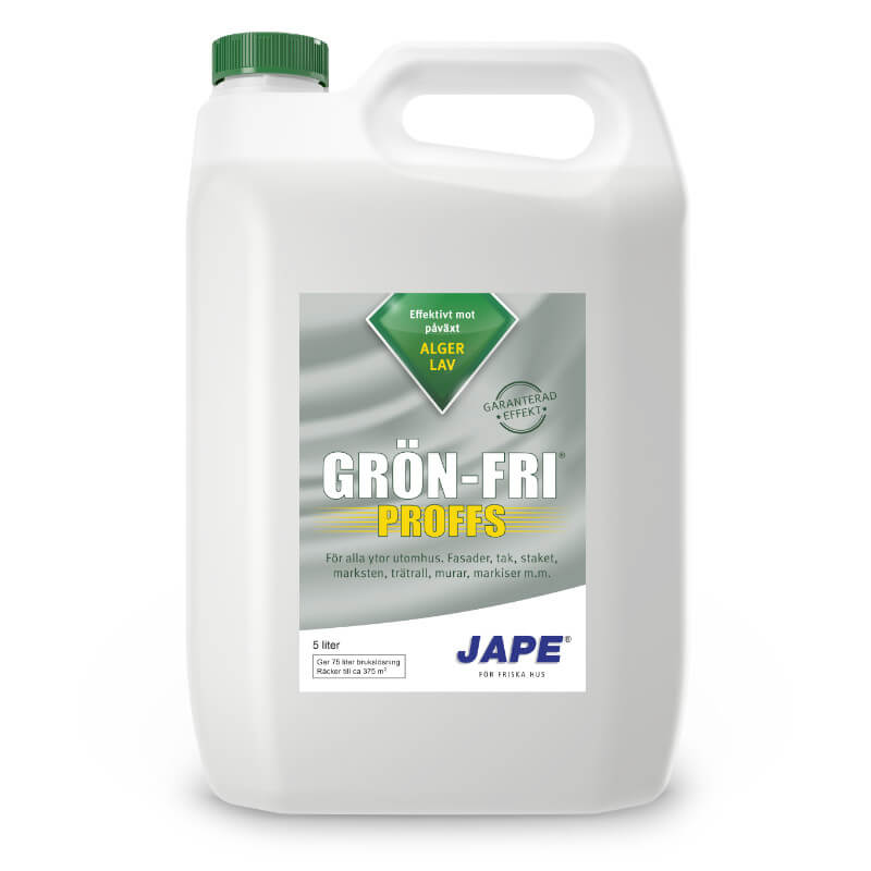 Jape Grön-Fri® Proffs 5L Specially concentrated product for professionals - for algae, moss and lichens