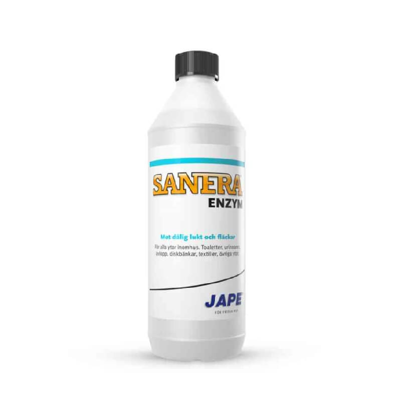 Jape Sanera Enzym 1L Liquid for eliminating unpleasant odours of organic origin.