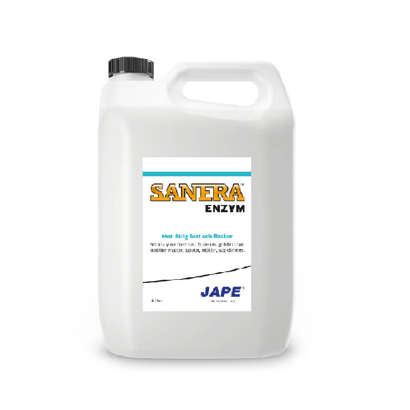 Jape Sanera Enzym 5L Liquid for eliminating unpleasant odors of organic origin.